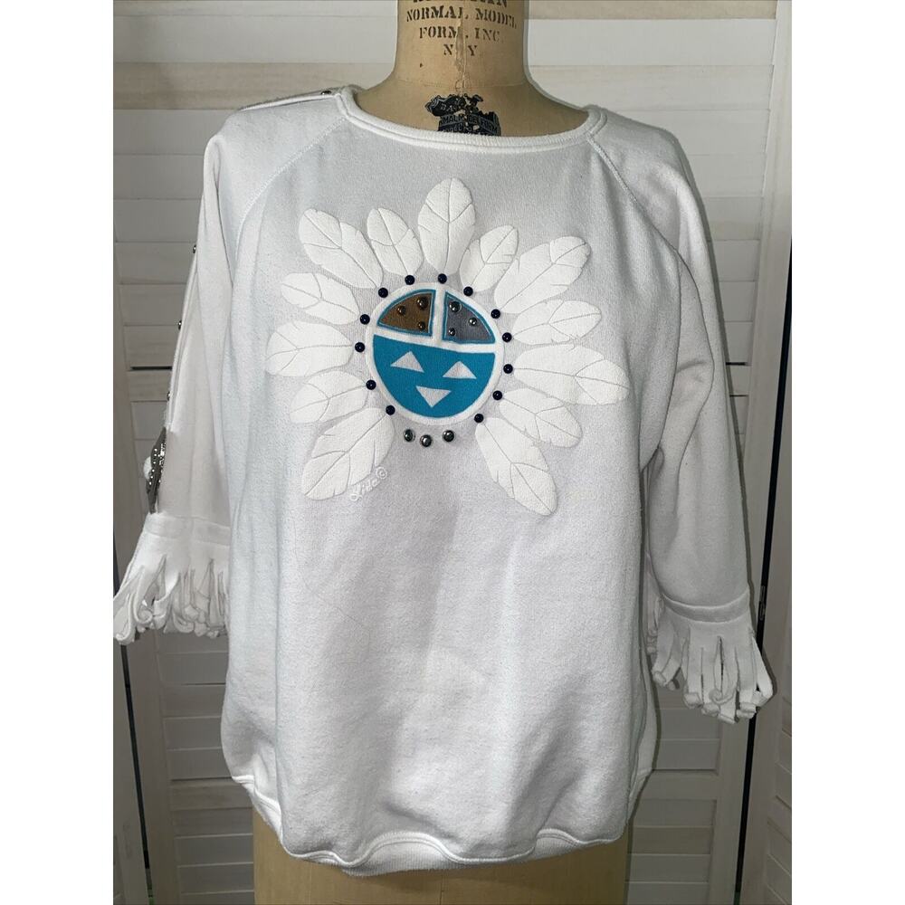 Vintage 80s 90s Lida Women’s Southwest Native American Sweatshirt USA Made Large